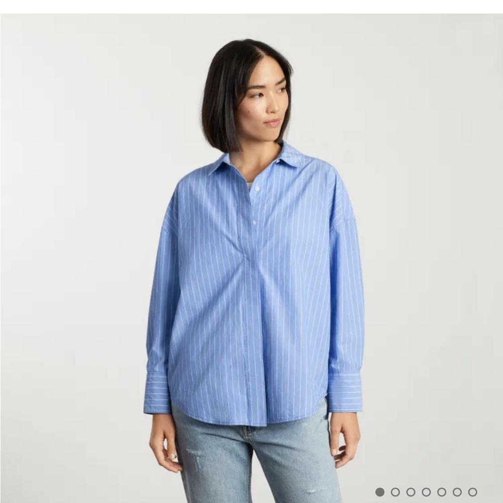 NWT Everlane Oversized Poplin Shirt in Powder Blue